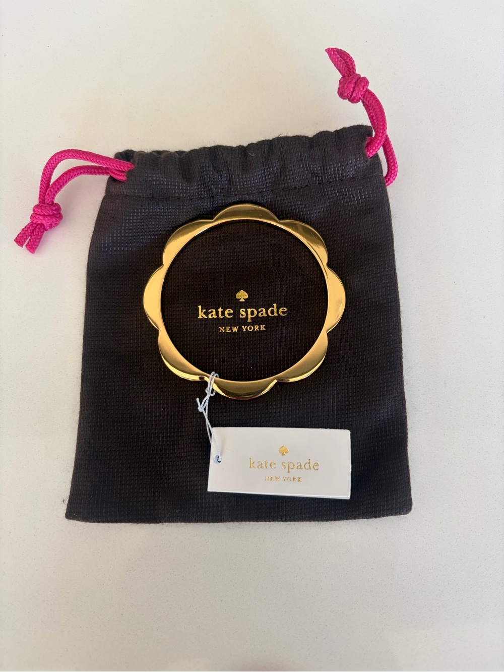 kate spade Gold Scallop-Edge Bangle Bracelet